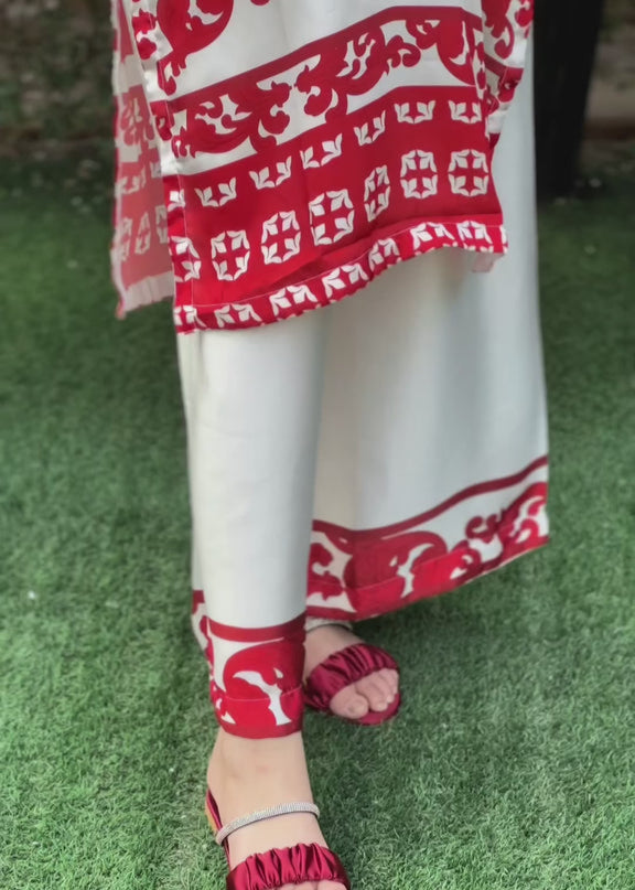 Elegant Malai Satin Co-ord Set D6109