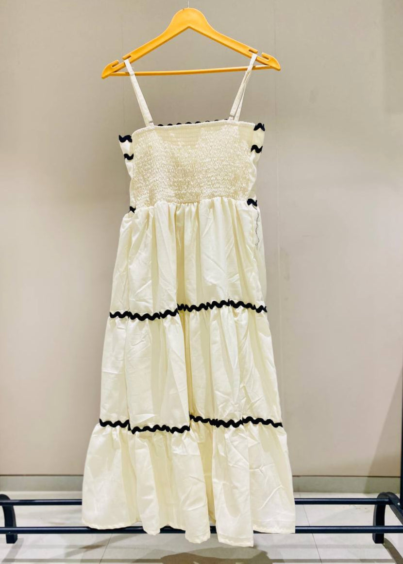 Stylish Look Cotton One Piece Dress D6138