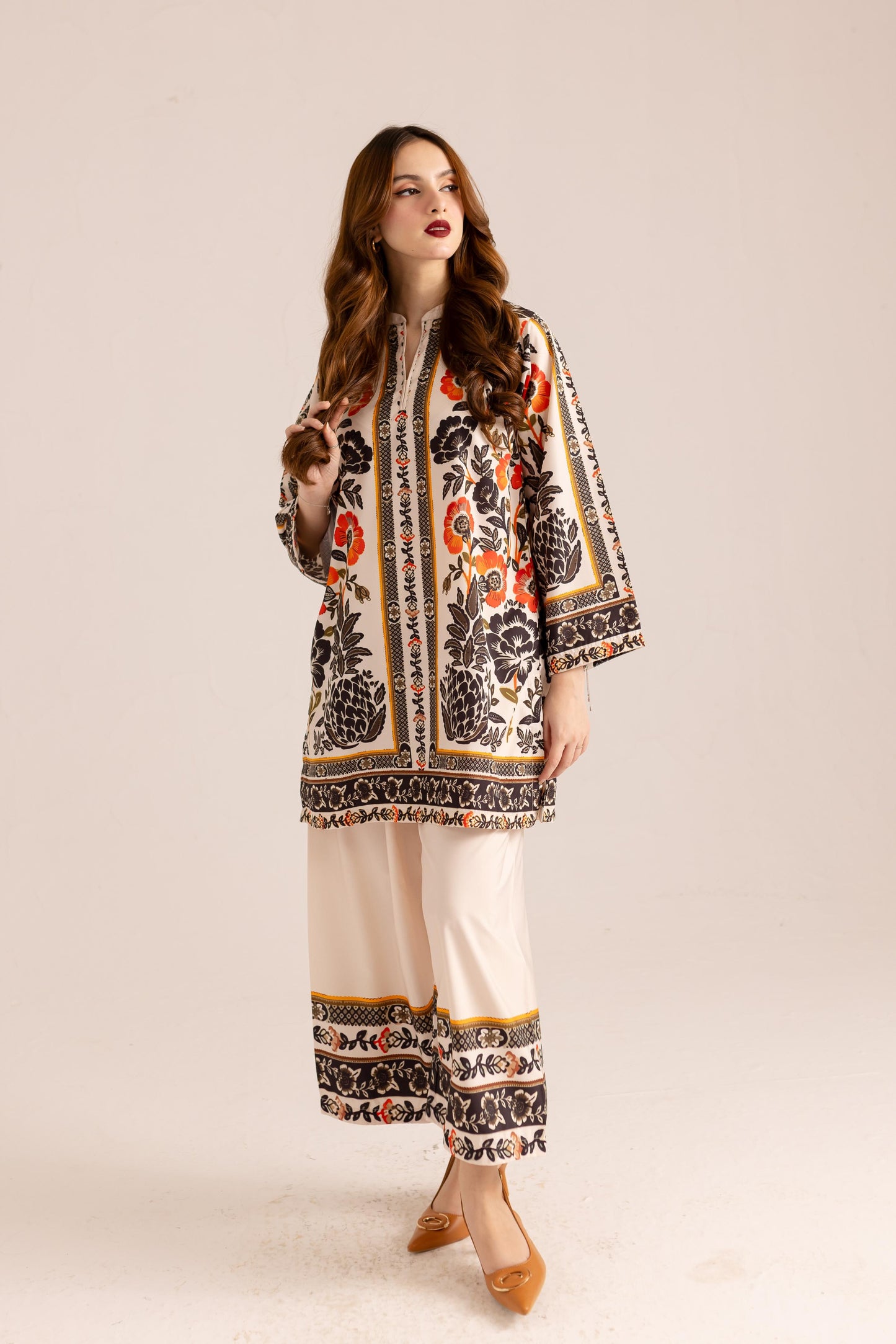 New Desinger Prited Party Wear Co-ord set D6123