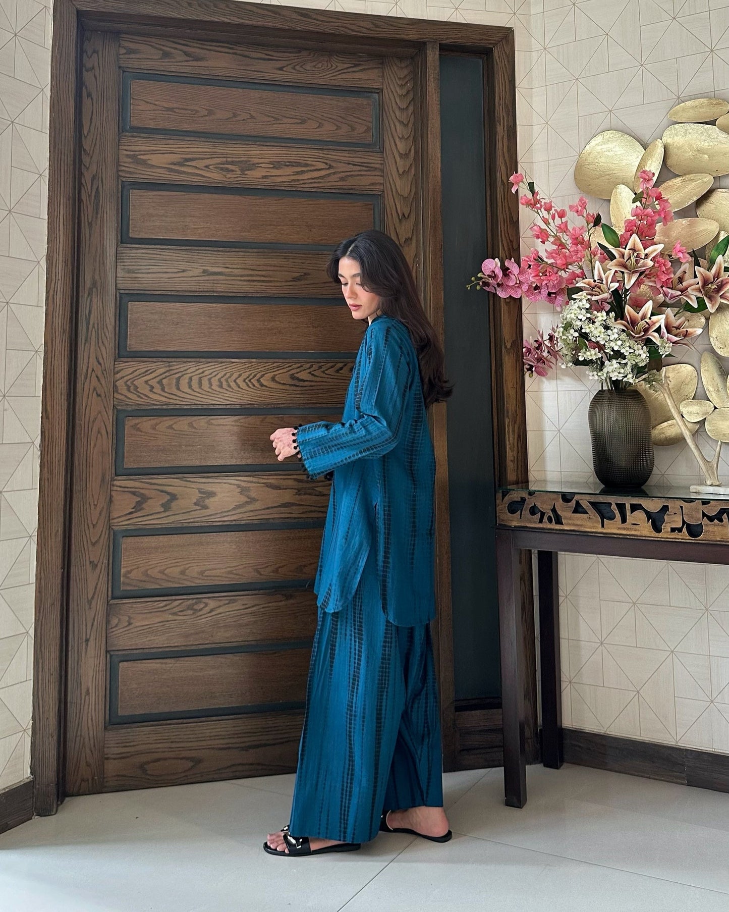 Blue Shibori Tie-Dye Co-ord Set D6300
