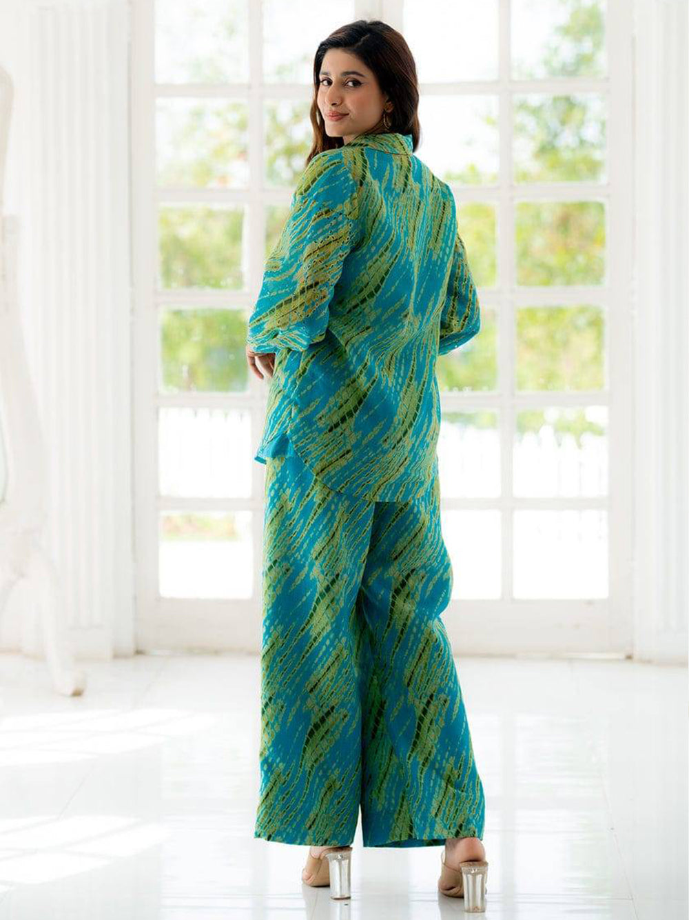 Cotton Leheriya Printed Co-Ord D-01115