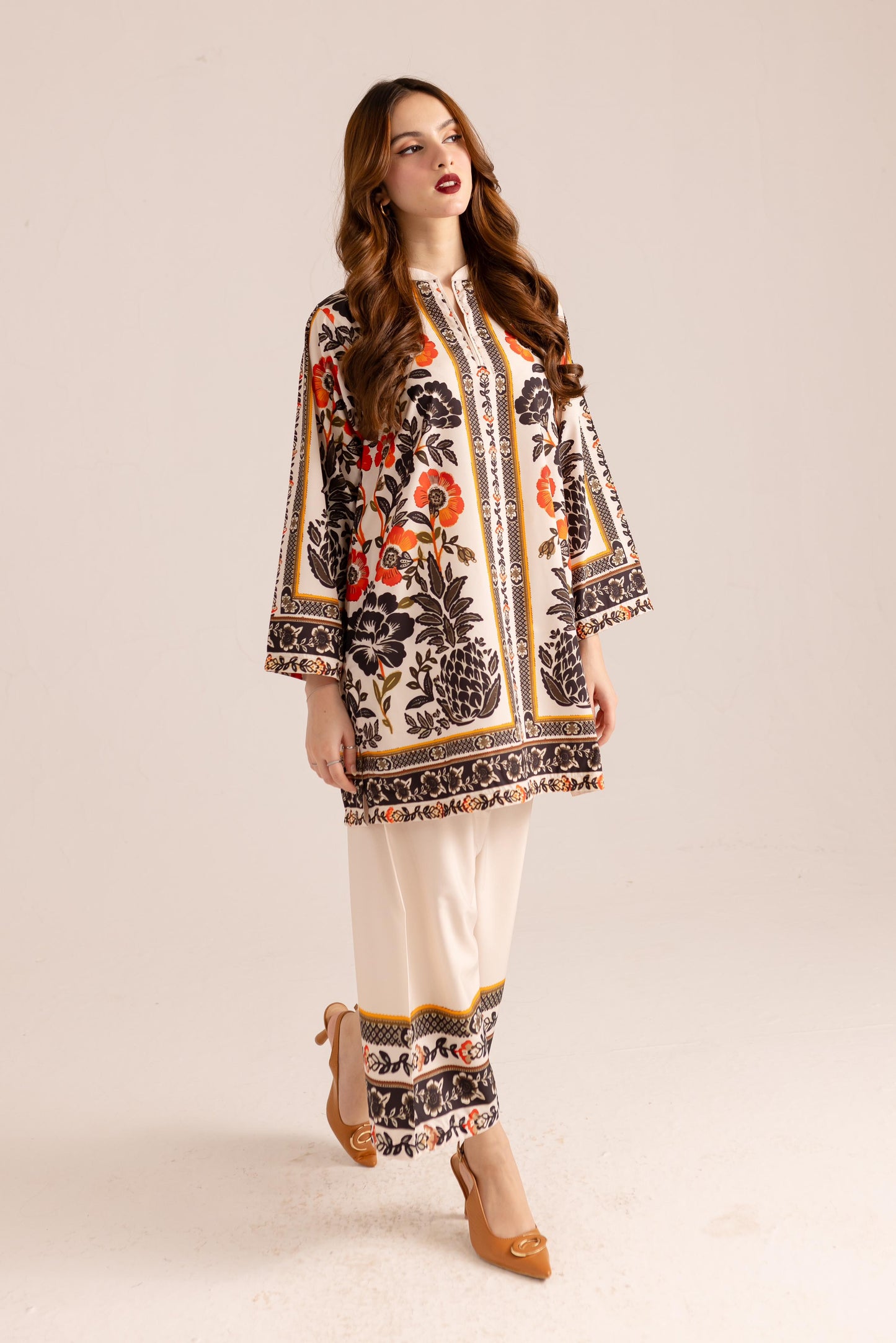 New Desinger Prited Party Wear Co-ord set D6123
