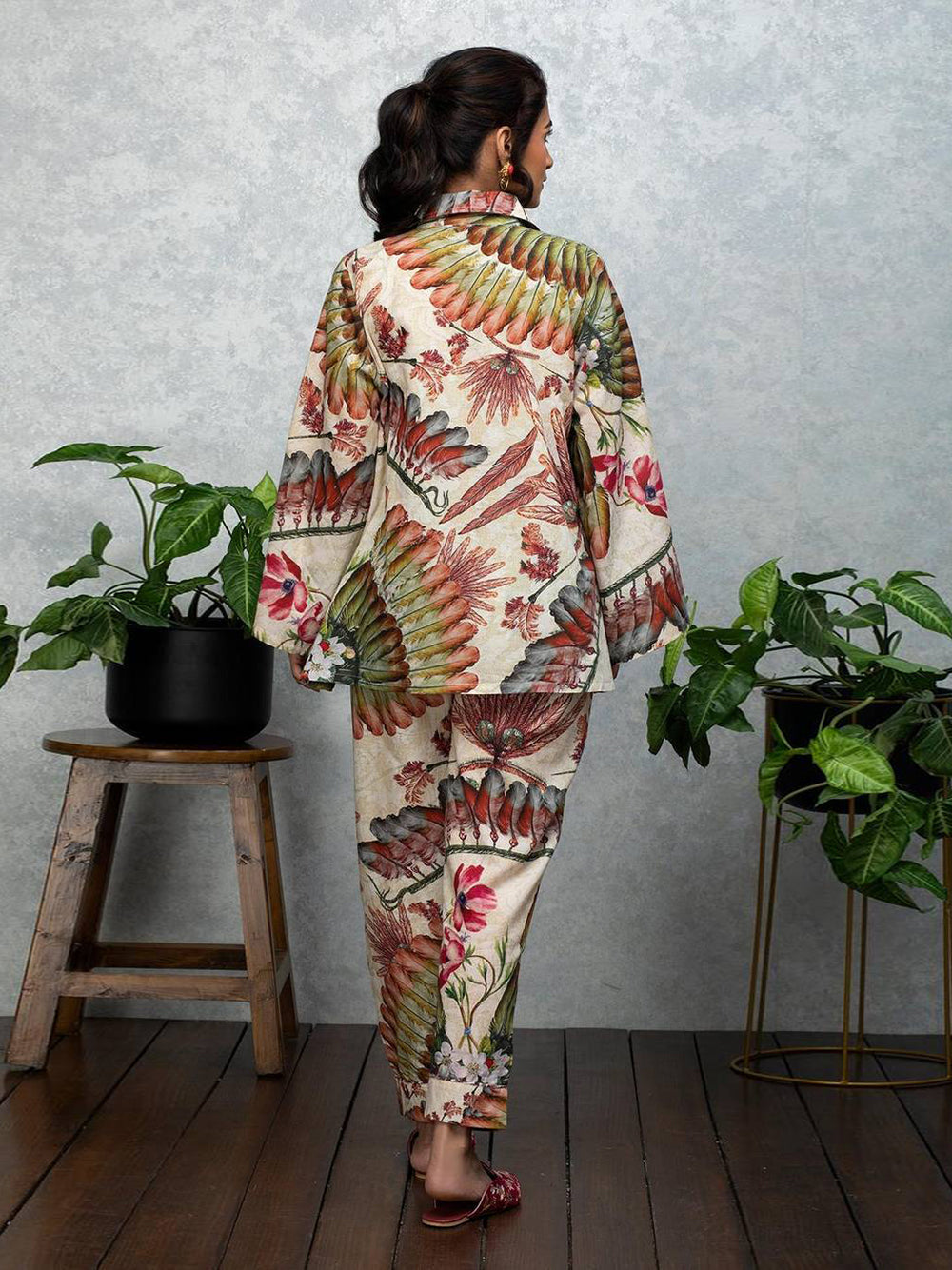Feather Printed Co-ord set Vt-01113