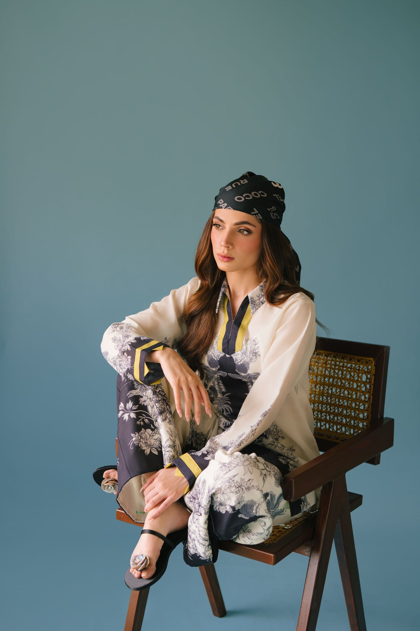 Garden Whisper Luxe Two-Piece – Where Comfort Meets Chic in Dreamy Pastel Prints D6305