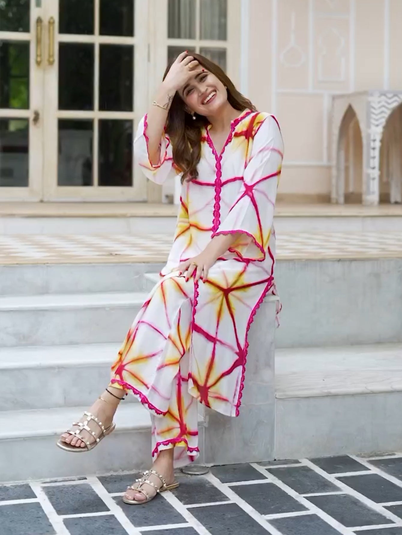 Attractive Printed Party wear Co-ord VT-01197