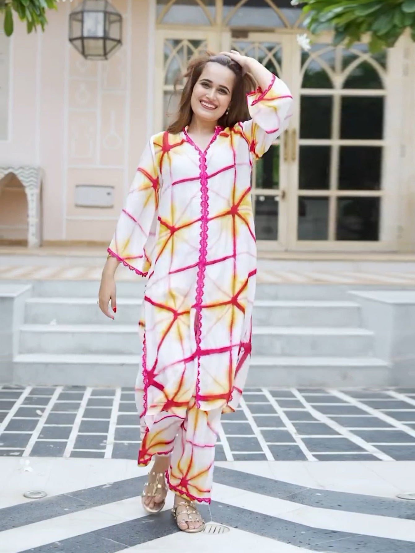 Attractive Printed Party wear Co-ord VT-01197