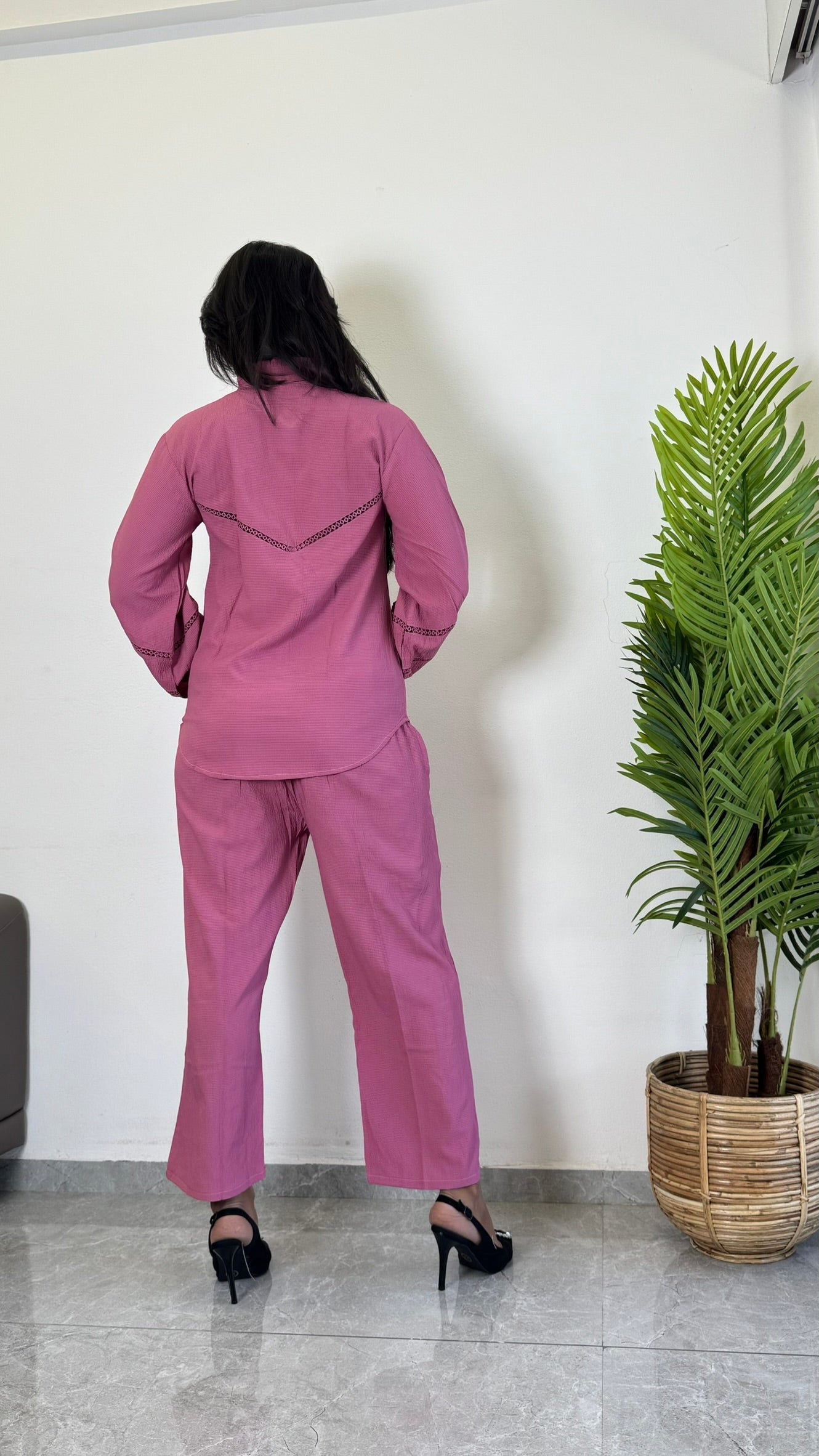 Pretty & Powerful Pink Co-ord Set D6200 - kharidari