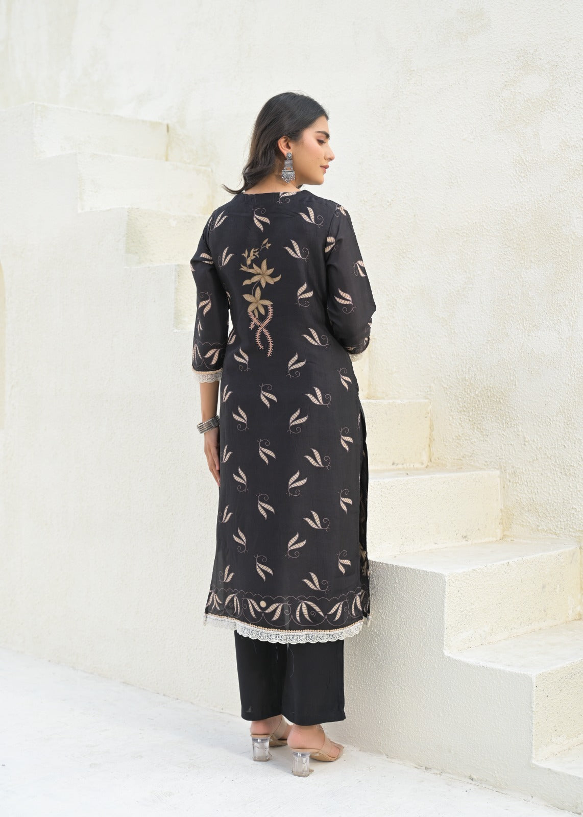 Elegant Pure Muslin Digital Printed Suit Set with Chiffon Dupatta D6265