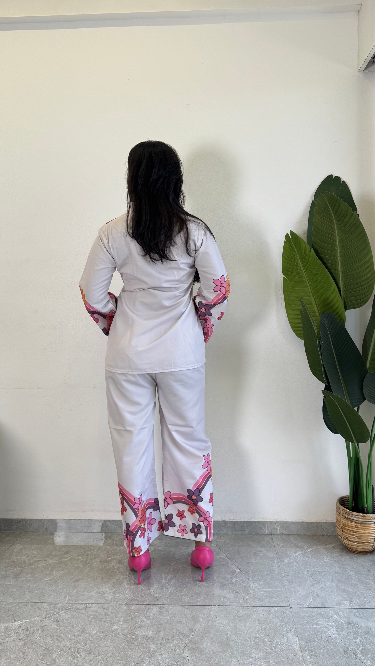 Floral Fantasy Raymond Cotton Co-ord Set D6167 - kharidari