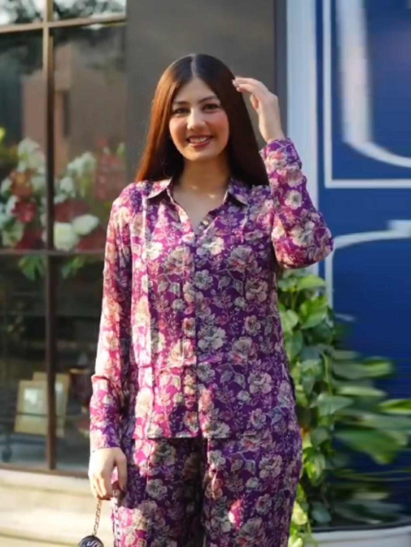 Floral Printed Co-ord set VT-01175 - kharidari