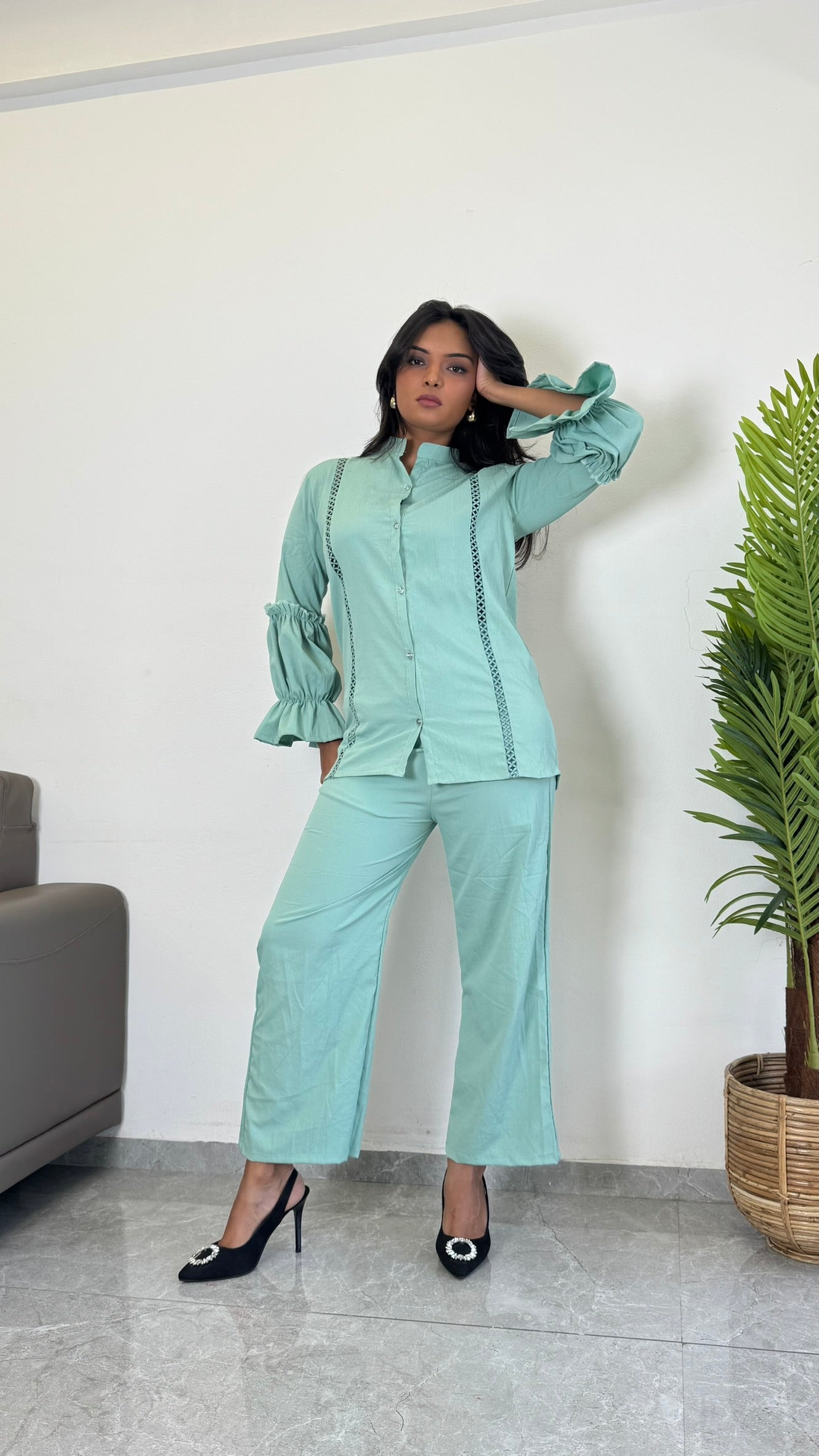 Glam & Glowing Green Co-ord Set D6199