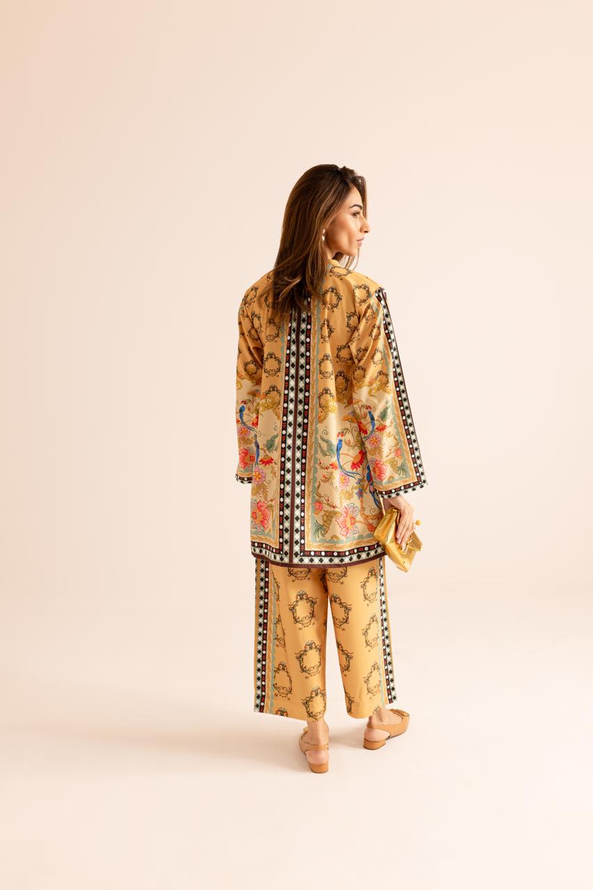 Luxurious Trendy Poly Cotton Co-ord Set – D6058