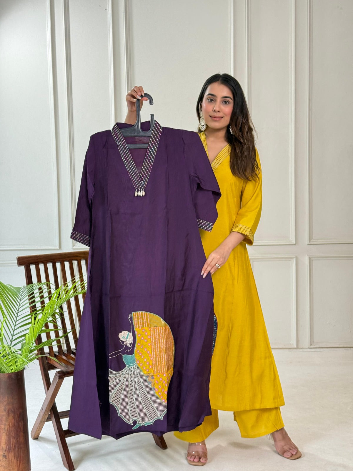 Trendy Roman Silk Embroidered Kurta Set for Festive & Party Wear