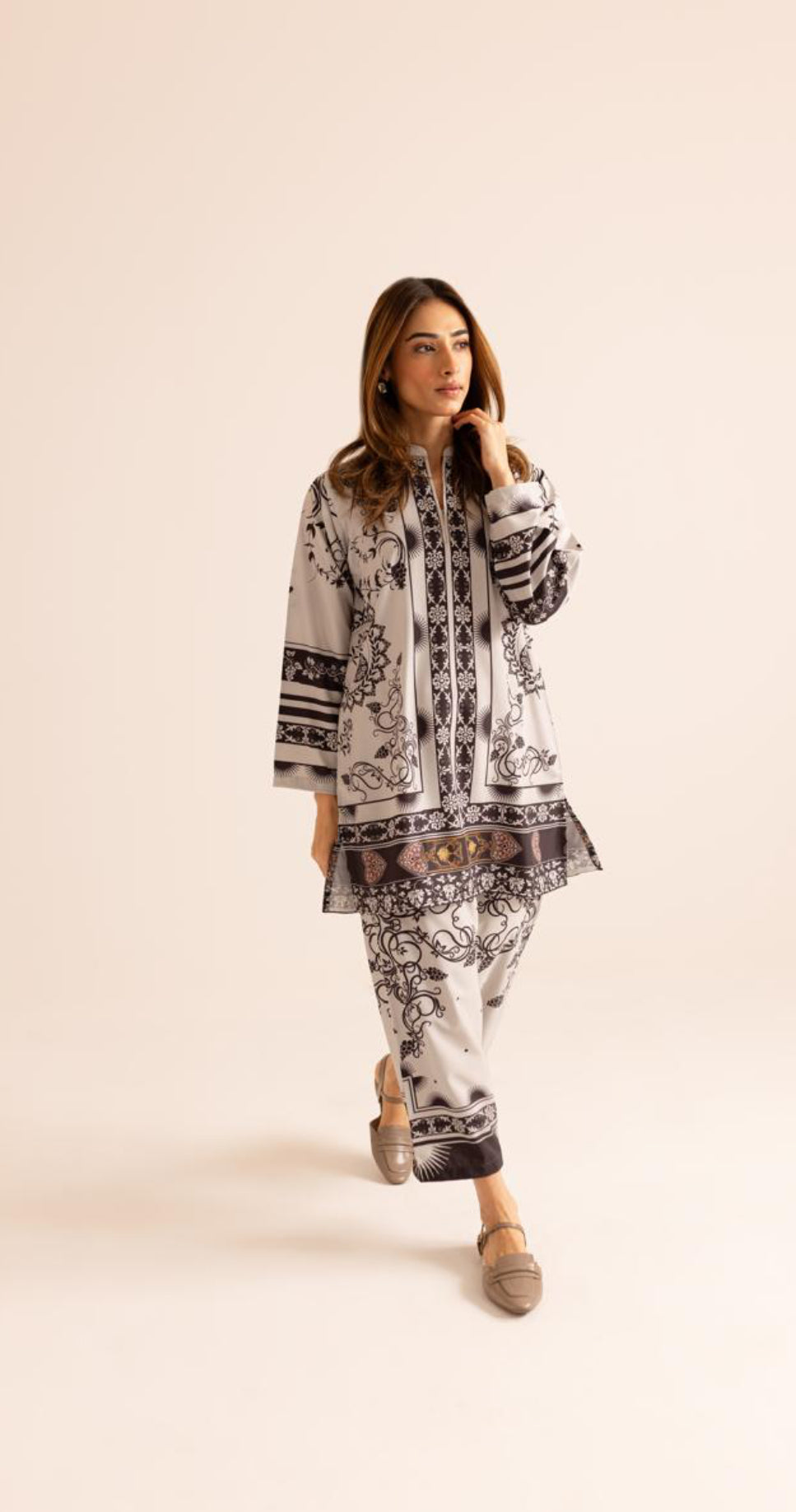 Stylish Printed Polycotton Co-ord Set D6068