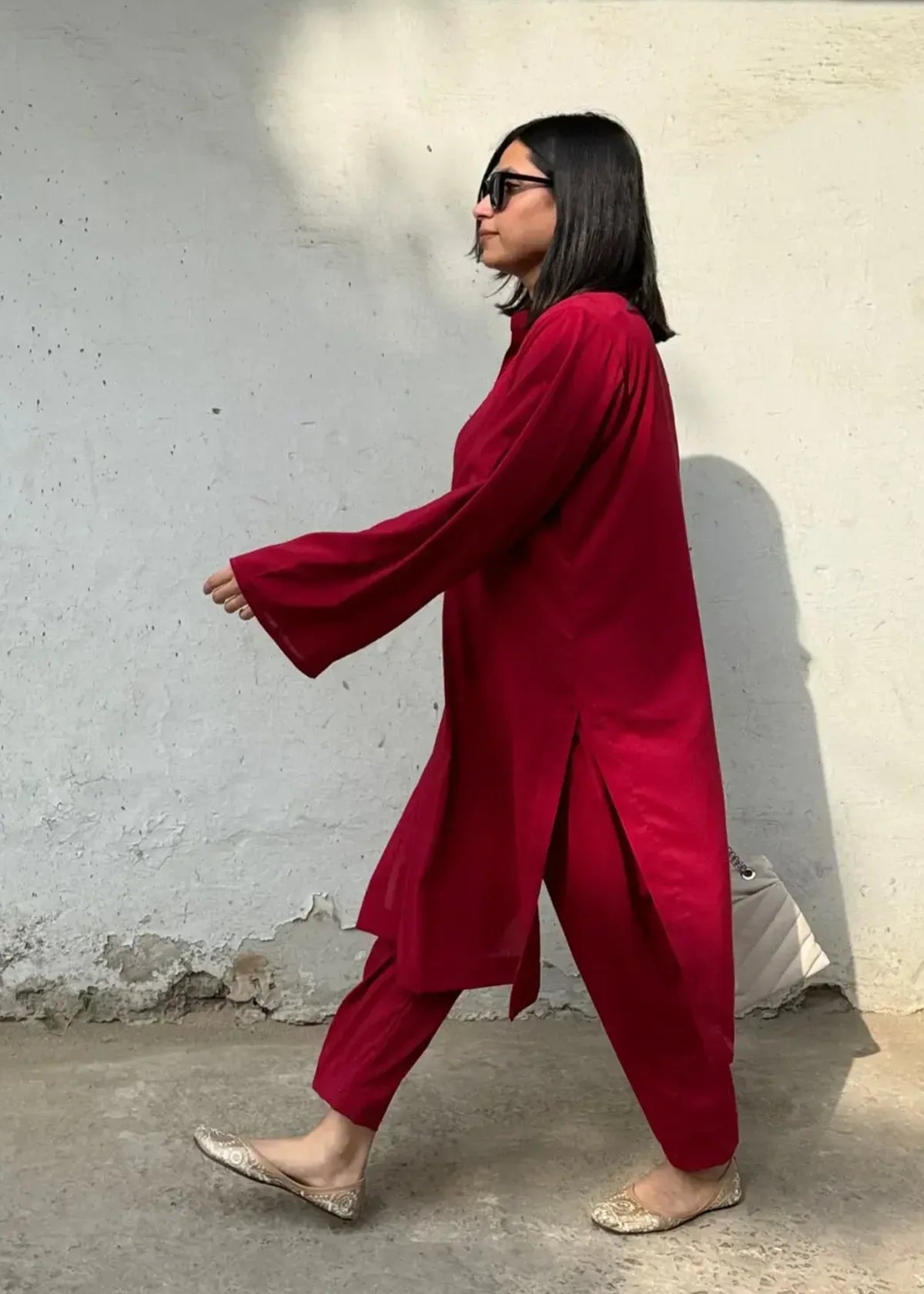 Trendy Pink Raymond Cotton Flower Co-ord D6181 - kharidari