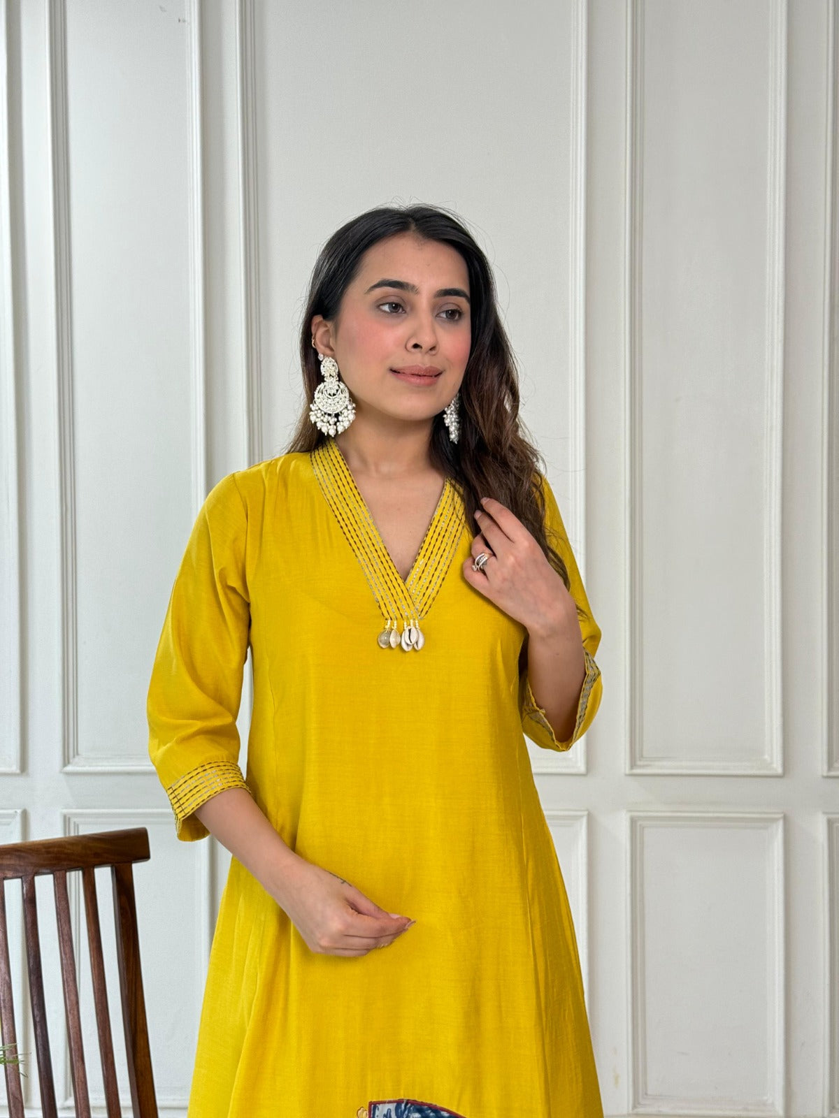 Trendy Roman Silk Embroidered Kurta Set for Festive & Party Wear