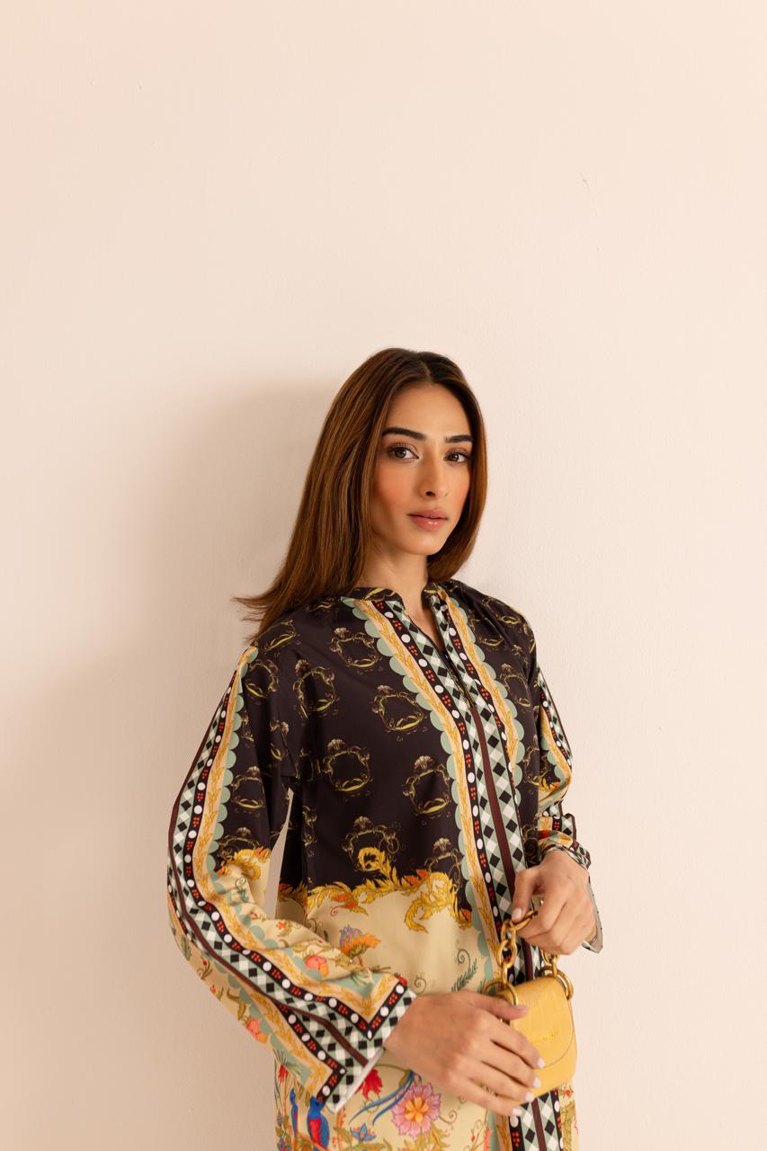 Unique Stylish Poly Cotton Co-ord Set – D6047