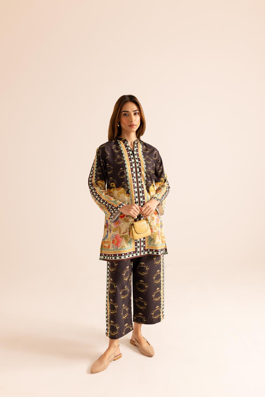 Unique Stylish Poly Cotton Co-ord Set – D6047