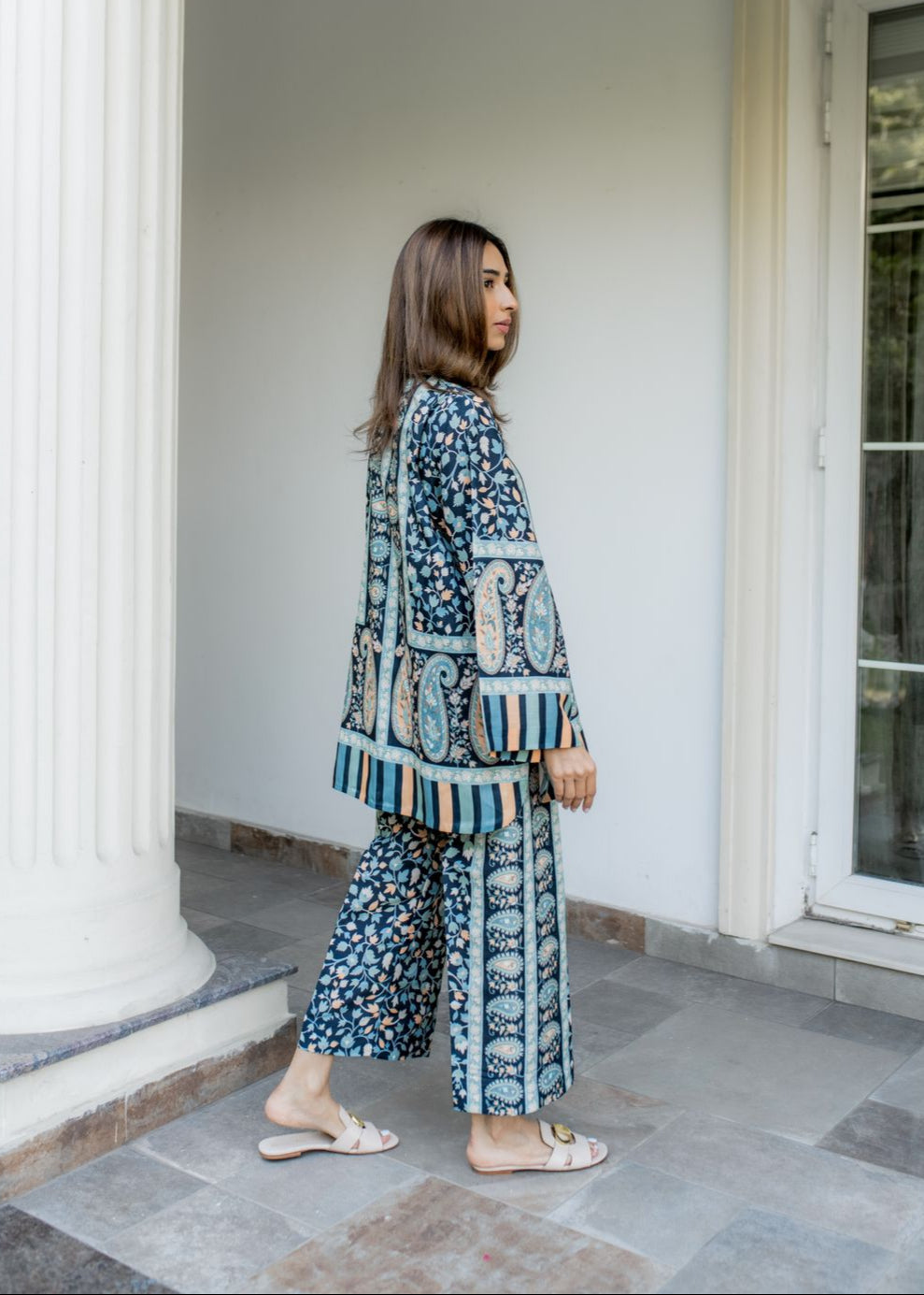 Vibe Check Printed Co-ord Set D6196 Slay in Style - kharidari