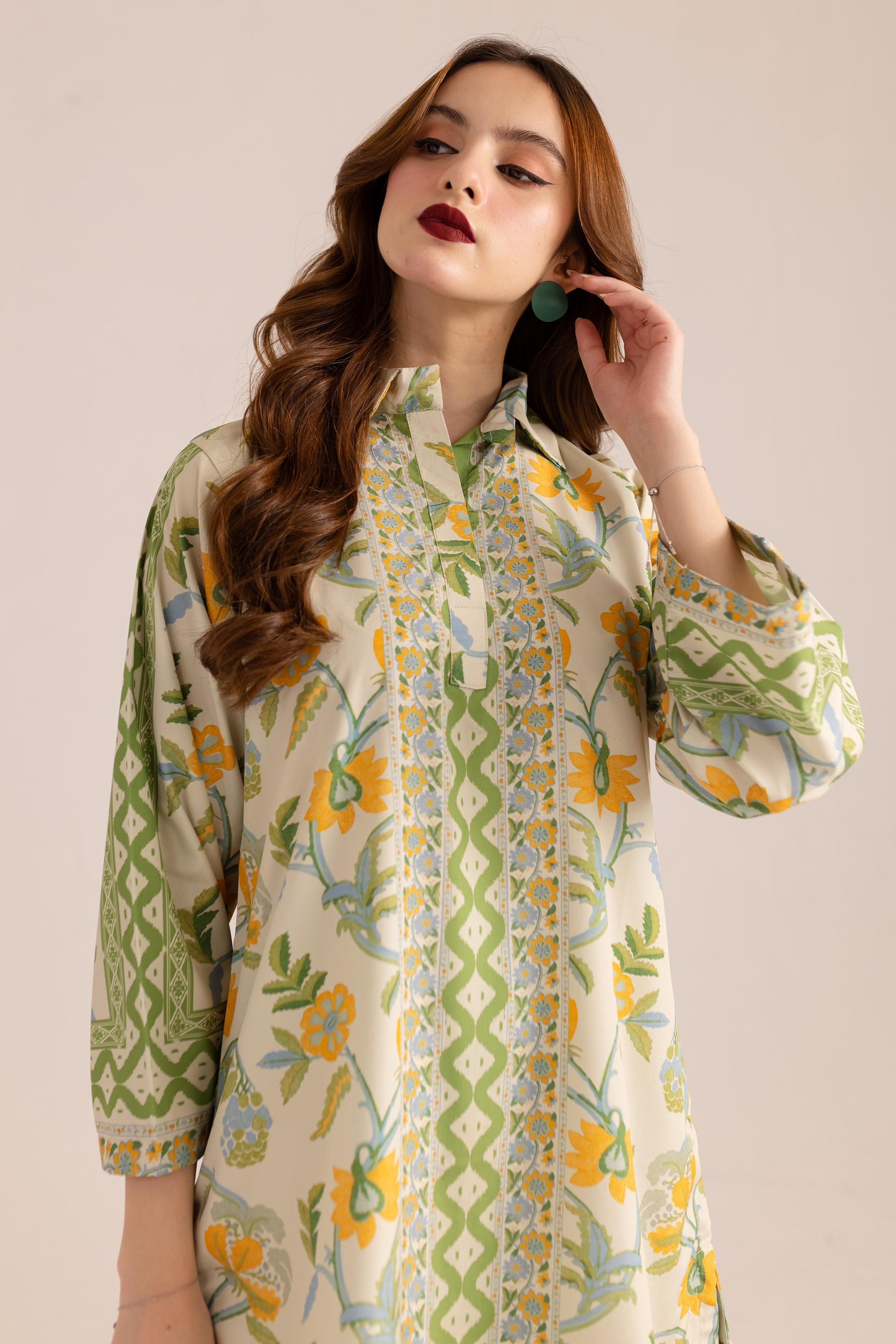 Womens Trendy Flower Printed co-ord Set D6121
