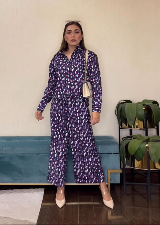 New Celebrity Style Muslin Cotton Co-ord Set D6326 - Kharidari