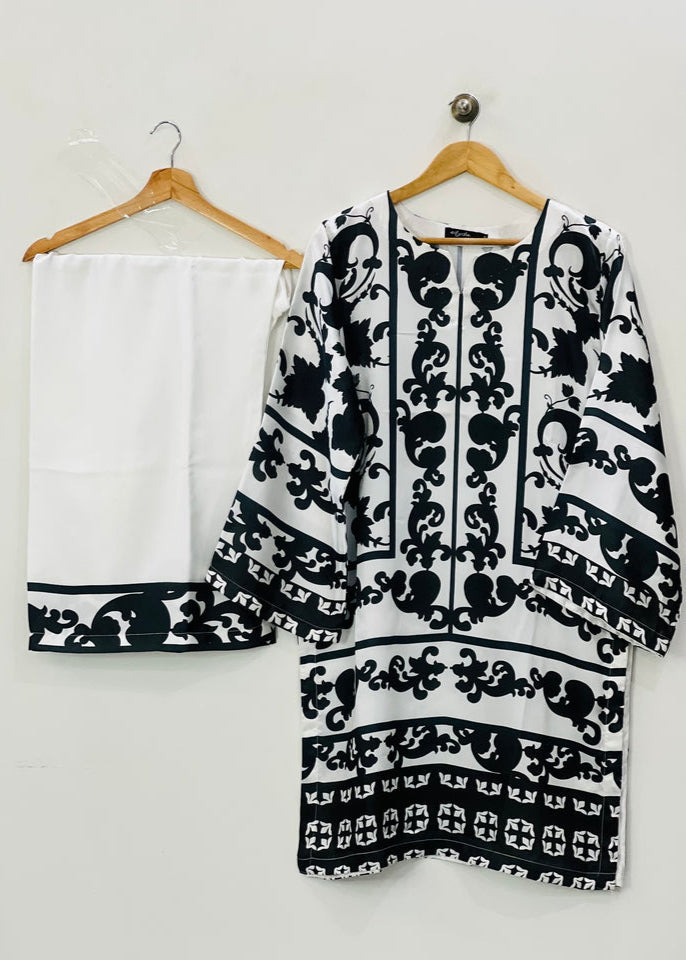 Elegant Malai Satin Co-ord Set D6109 - kharidari