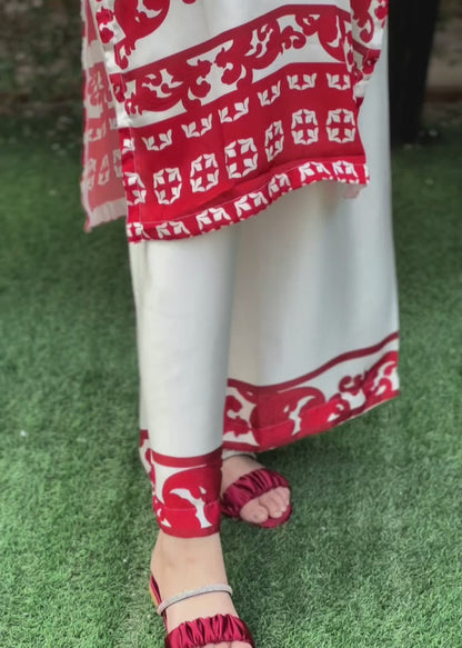 Elegant Malai Satin Co-ord Set D6109