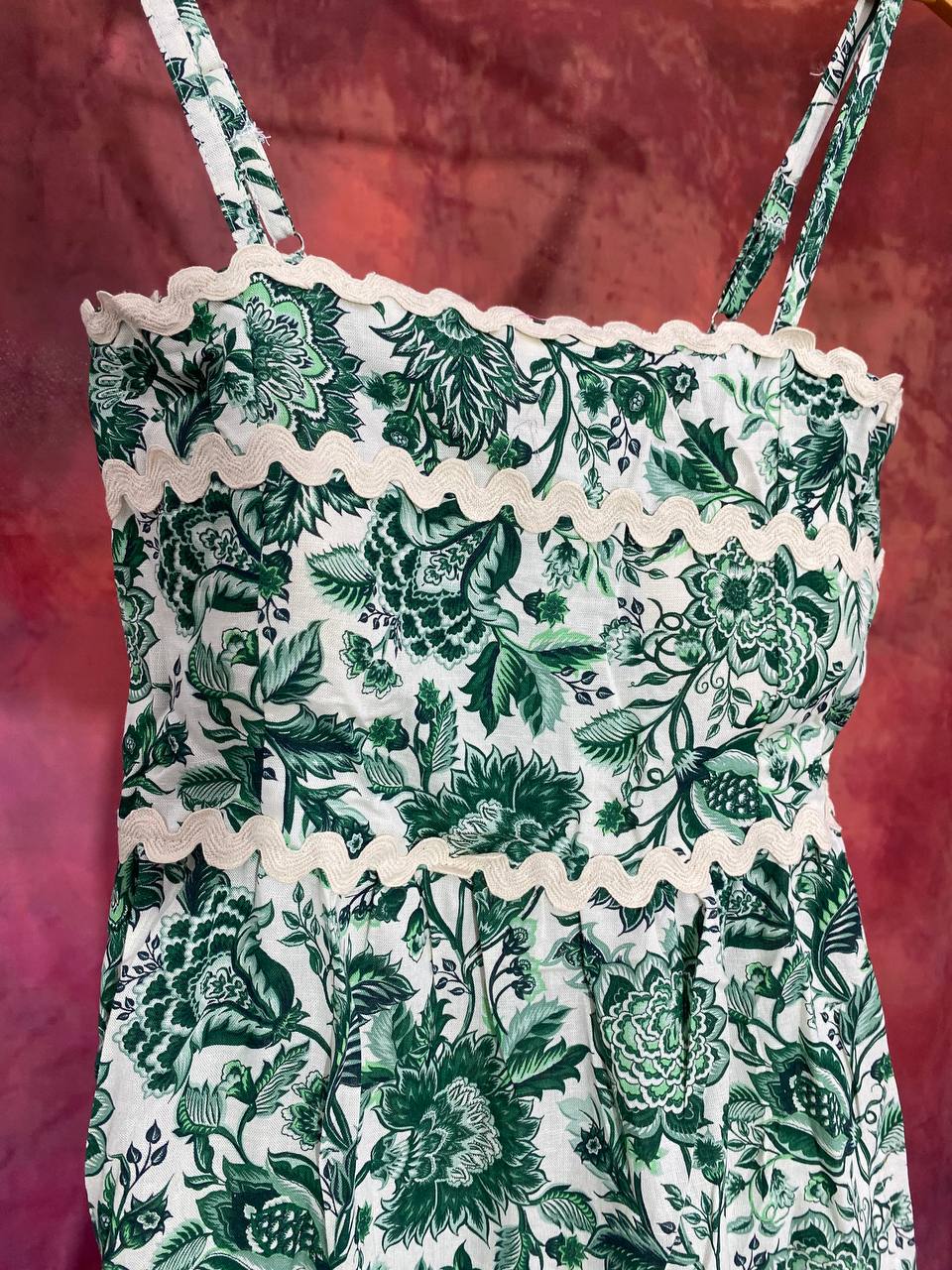 Unique Pink Flower Printed cotton One Piece Dress D6135 - kharidari