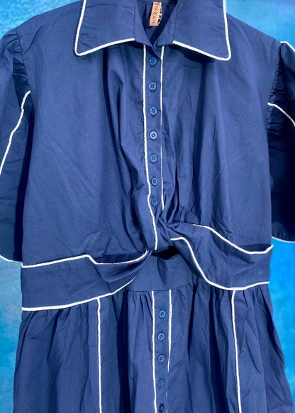Premium Look Cotton One Piece Dress D6139