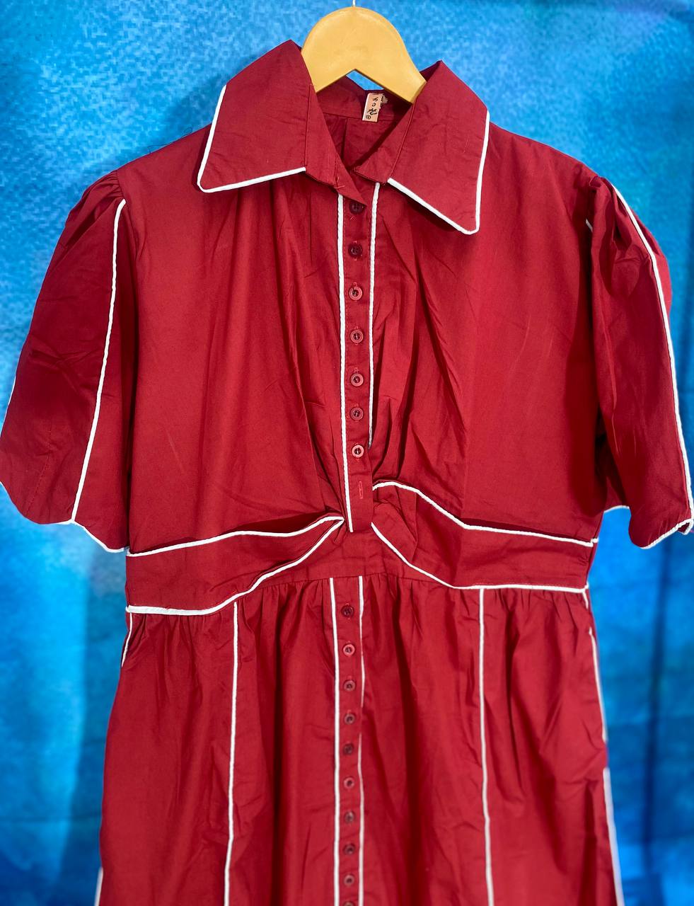 Premium Look Cotton One Piece Dress D6139 - kharidari