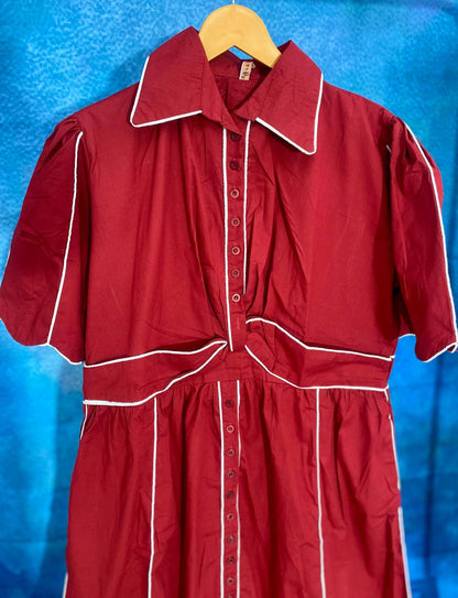 Premium Look Cotton One Piece Dress D6139 - kharidari