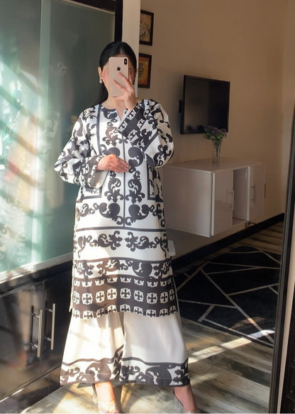 Elegant Malai Satin Co-ord Set D6109