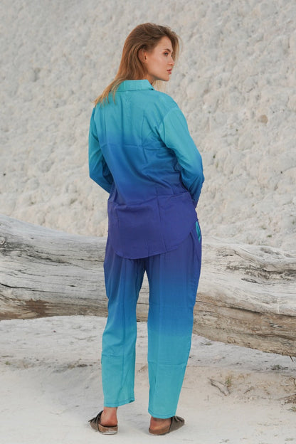 Women’s Fashionable Dual Color Co-Ord Set D01129 - kharidari