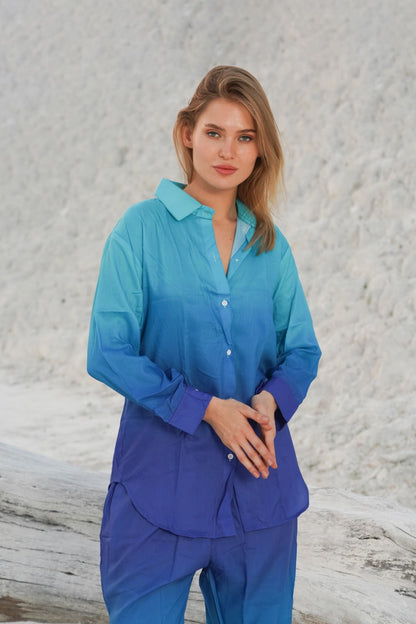 Women’s Fashionable Dual Color Co-Ord Set D01129 - kharidari