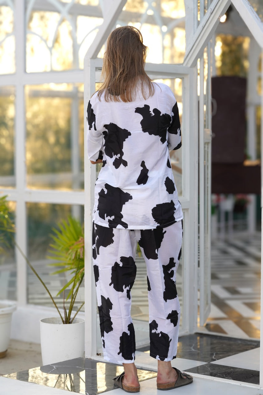 Unique Black and White Art Co-ord set VT6032 - kharidari