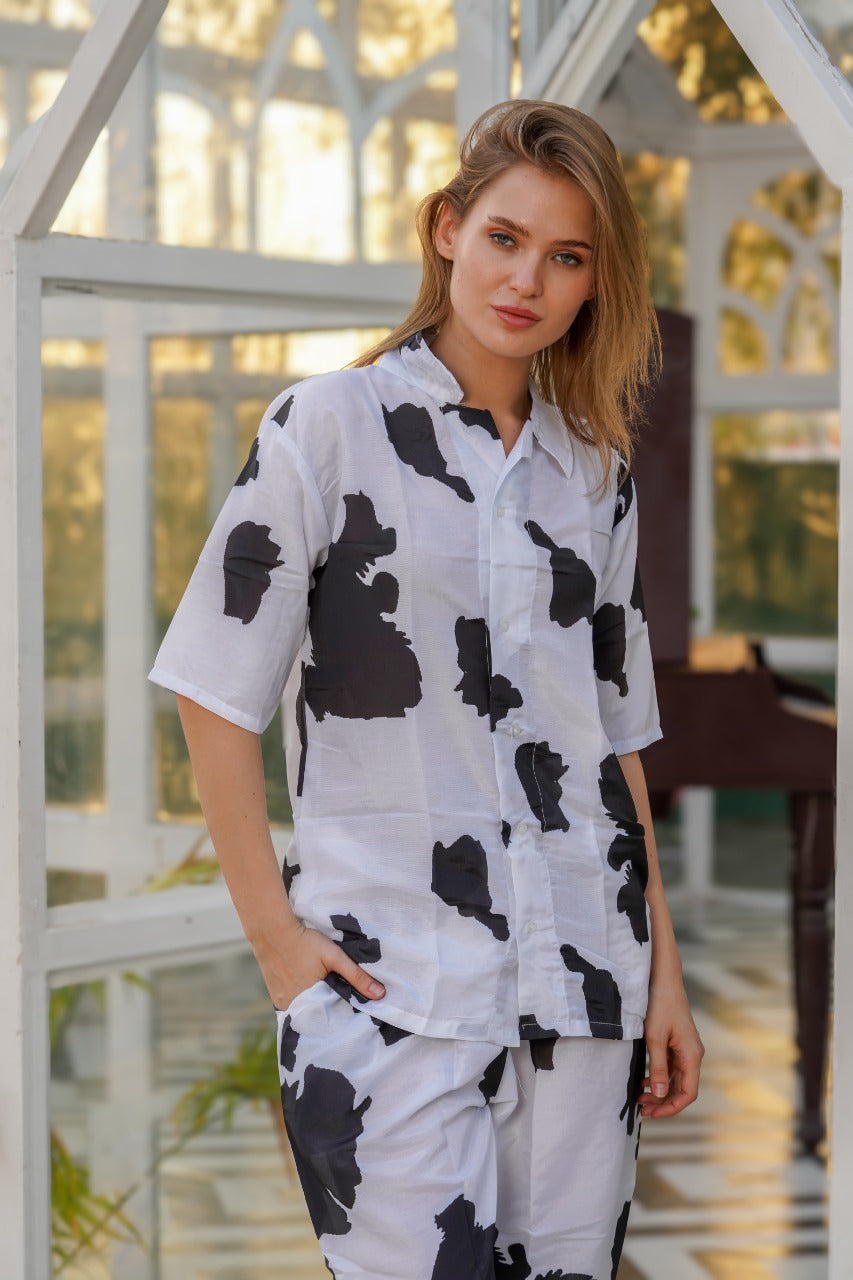 Unique Black and White Art Co-ord set VT6032 - kharidari