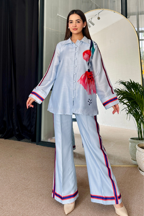 Blue Horizon Co-ord Set D6108 - kharidari