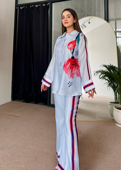 Blue Horizon Co-ord Set D6108 - kharidari