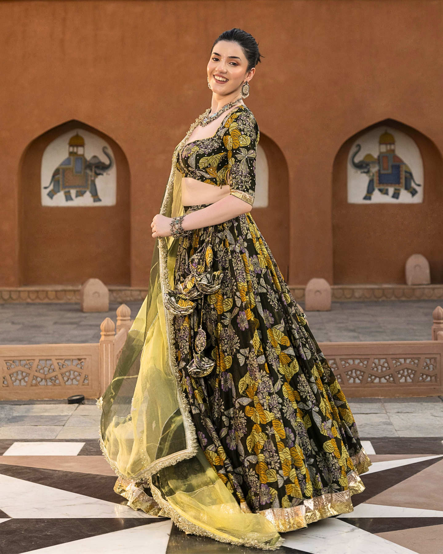 Mayra Chanderi Lehenga Set D5004