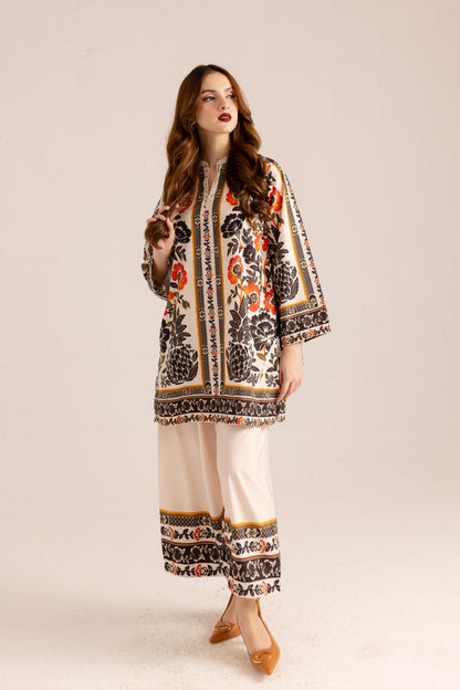 New Desinger Prited Party Wear Co-ord set D6123