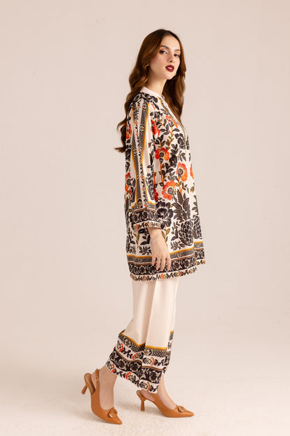 New Desinger Prited Party Wear Co-ord set D6123