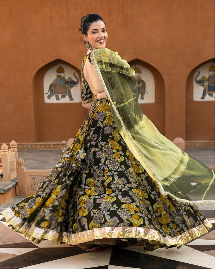 Mayra Chanderi Lehenga Set D5004