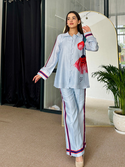 Blue Horizon Co-ord Set D6108 - kharidari