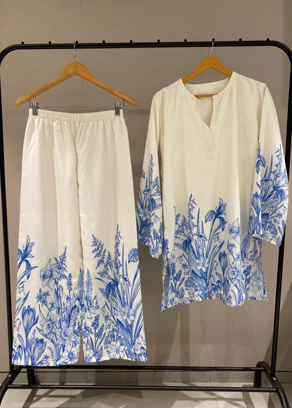 Comfortable Raymond Cotton Flower Print Cotton Co-ord D6159 - kharidari