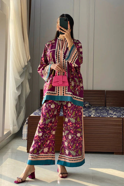 Designer Inspired Printed Co-ord Set D6189