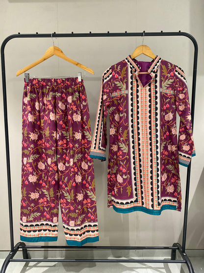 Designer Inspired Printed Co-ord Set D6189 - kharidari