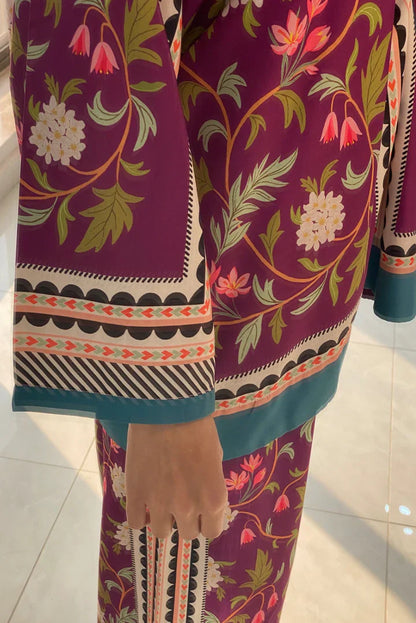 Designer Inspired Printed Co-ord Set D6189 - kharidari