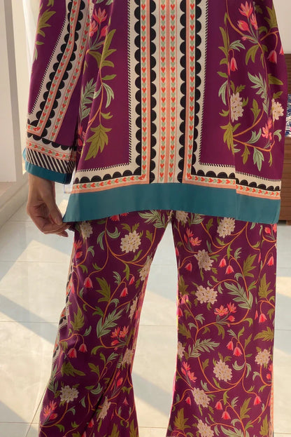 Designer Inspired Printed Co-ord Set D6189 - kharidari