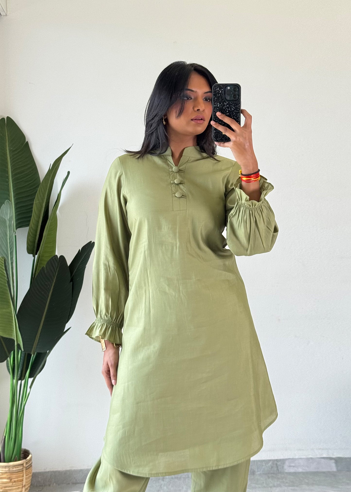 Pink Glamorous Roman Silk Kurta Set