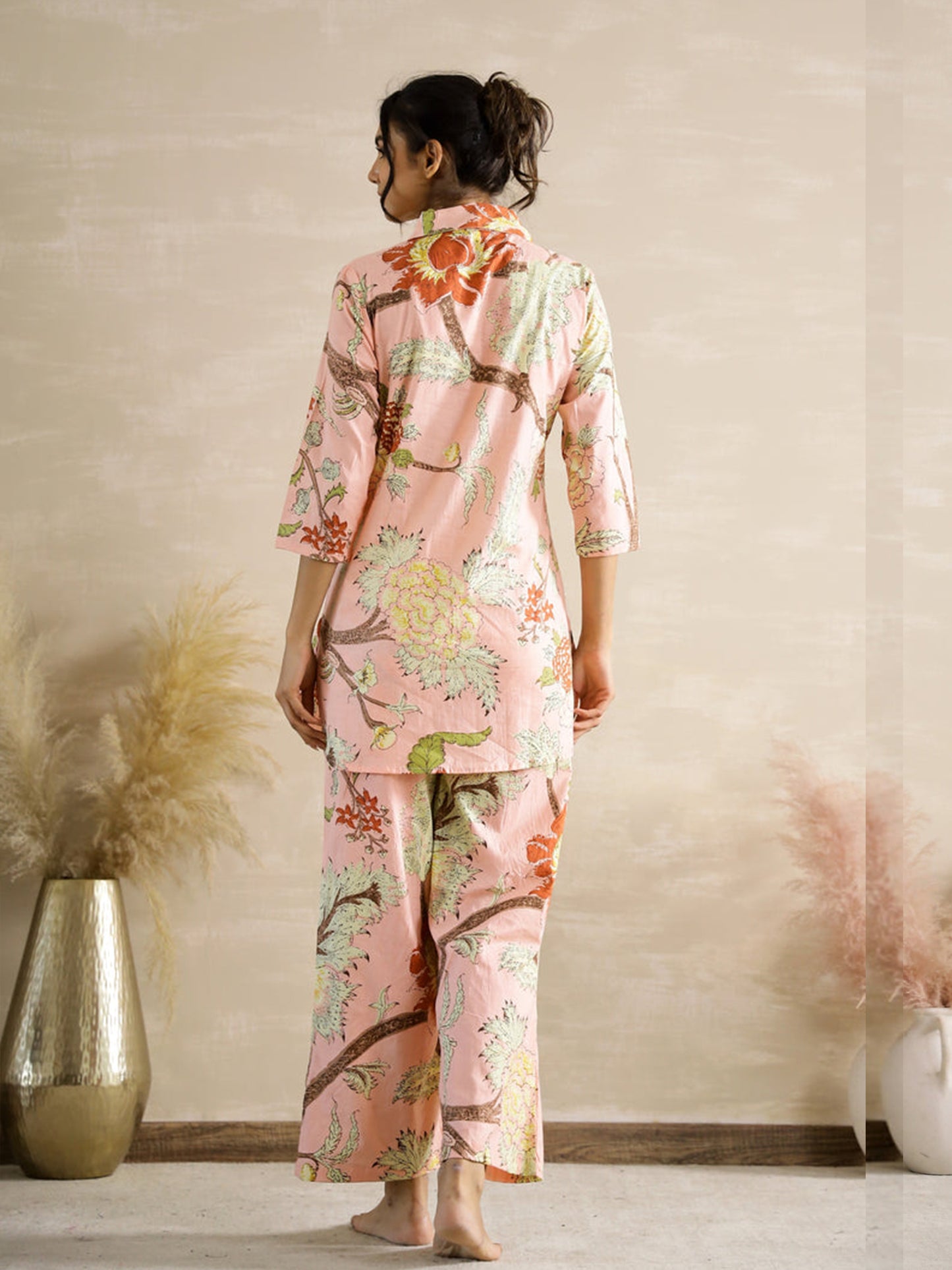 Floral Printed Muslin Co-ord Set D6011